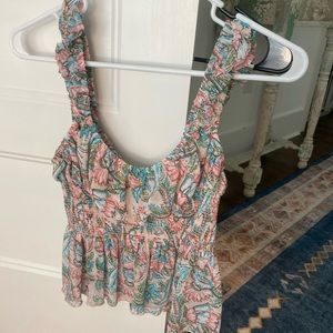 Size medium multicolor floral urban outfitters tank blouse
